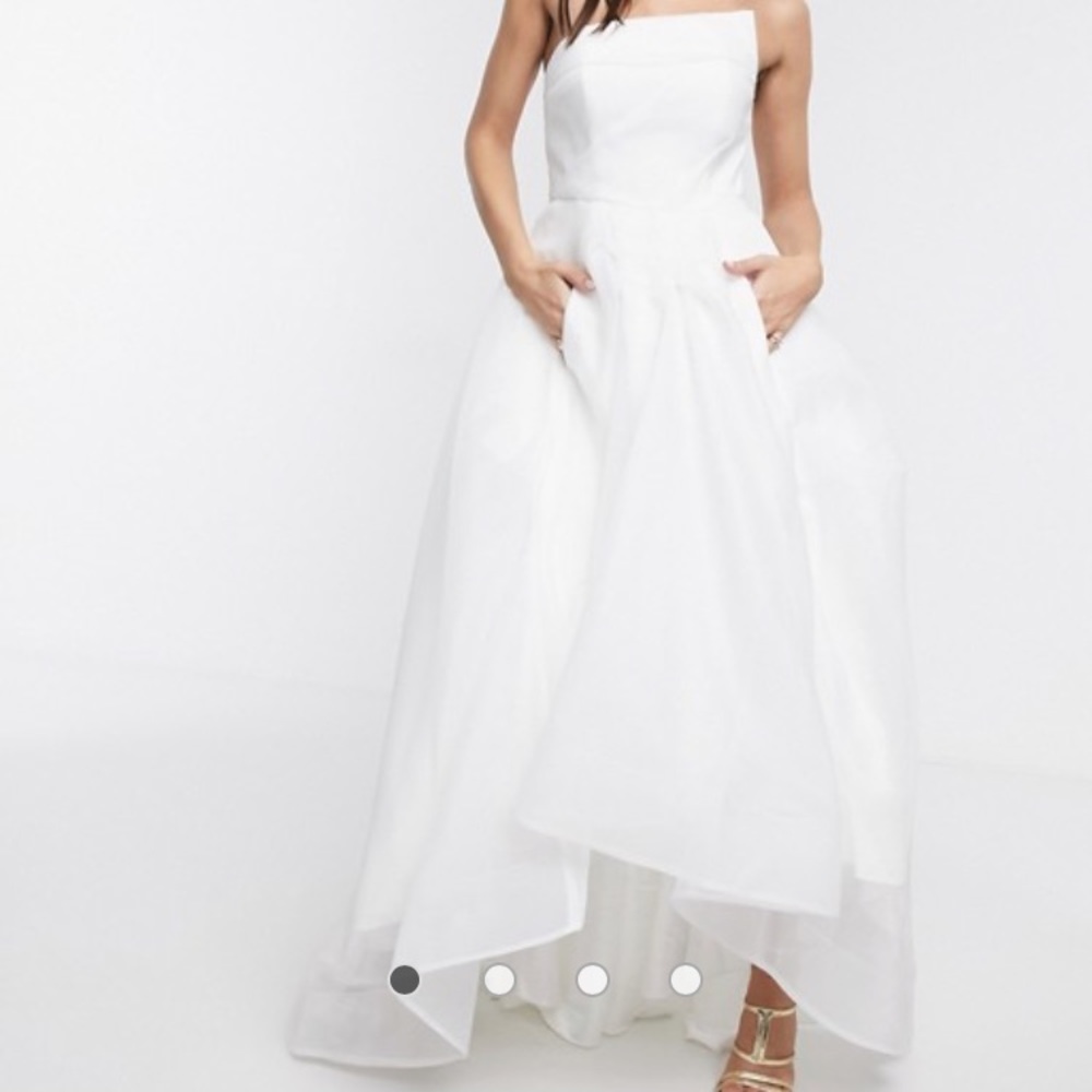ASOS Bariano full maxi dress with organza bust